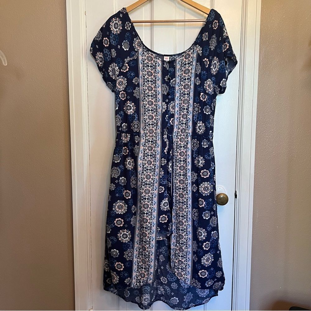 Justice Blue and White Romper Dress - Picture 2 of 9